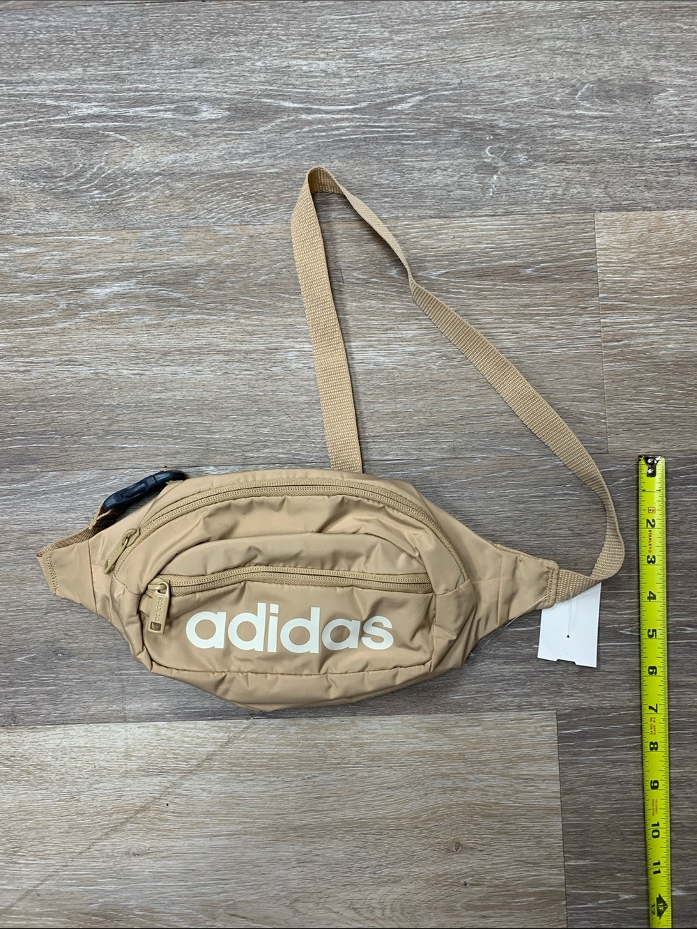 adidas Beige Waist Pack with White Logo